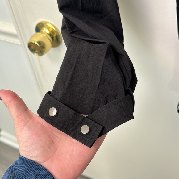 Gentle Herd Black Pocket Taper Cotton Nylon Blend Ankle High Waist Pants Size XL - Picture 4 of 10